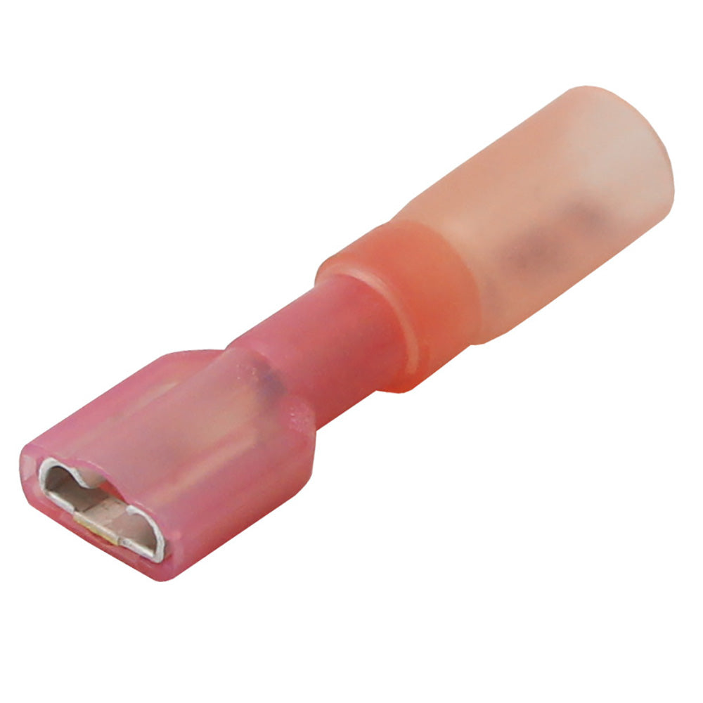 Pacer 22-18 AWG Heat Shrink Female Disconnect - 100 Pack - Deckhand Marine Supply