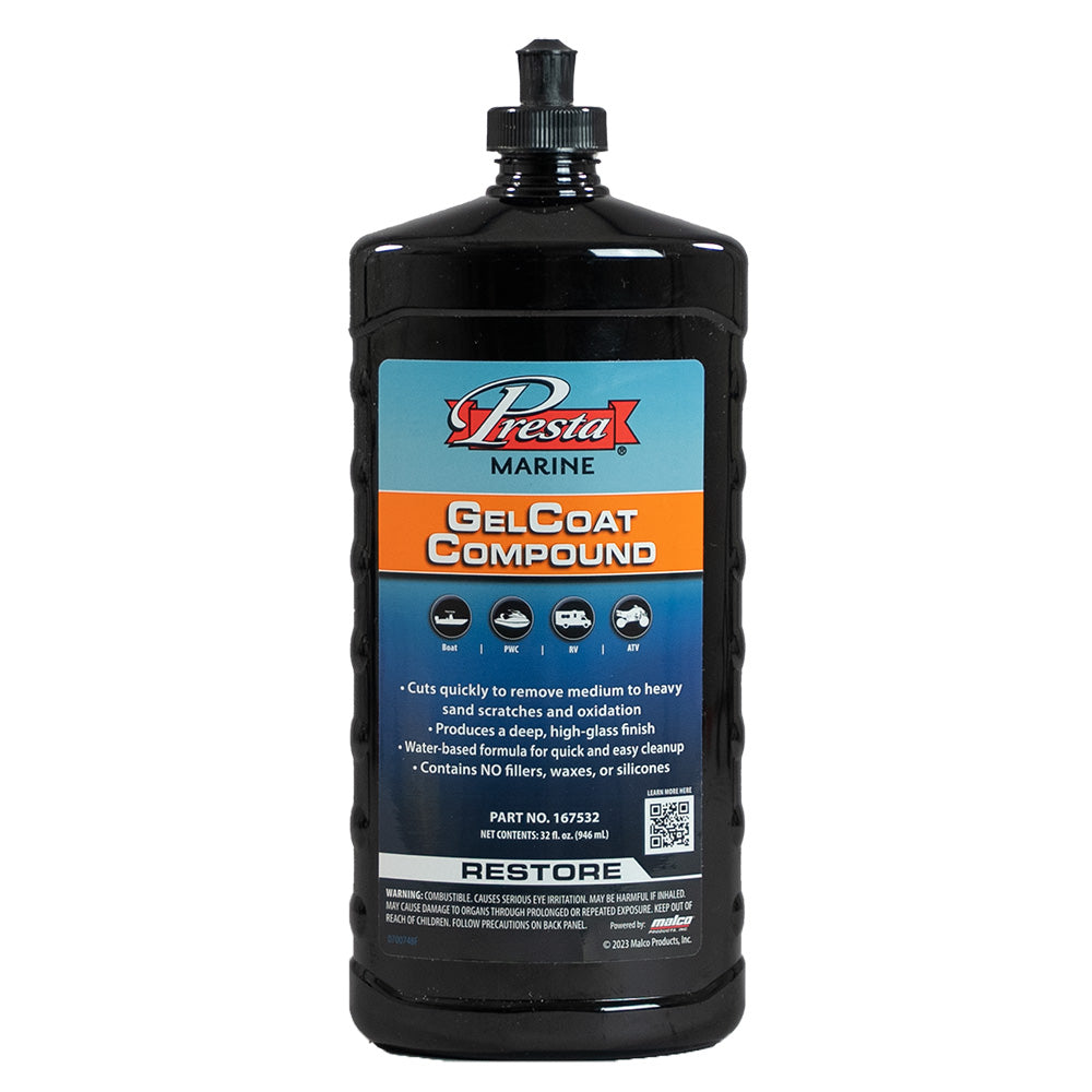Presta Gel Coat Compound - 32 fl oz - Deckhand Marine Supply