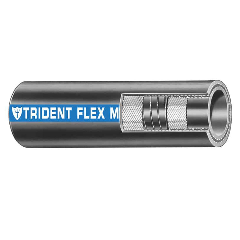 Trident Marine 1-1/2" Flex Marine Wet Exhaust  Water Hose - Black - Sold by the Foot - Deckhand Marine Supply