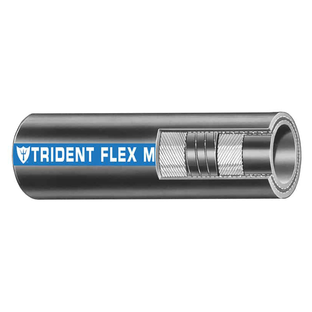 Trident Marine 3/4" Flex Marine Wet Exhaust  Water Hose - Black - Sold by the Foot - Deckhand Marine Supply