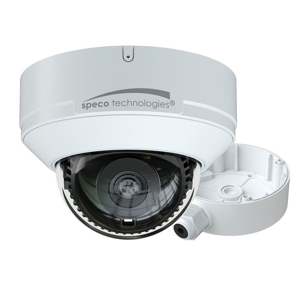 Speco 4MP H.265 AI IP Dome Camera w/IR - 2.8mm Fixed Lens  Junction Box - Deckhand Marine Supply