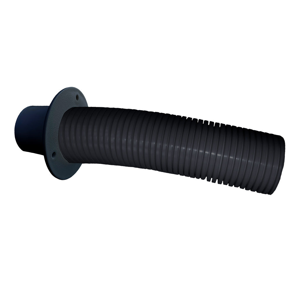Trident Marine 4 Black Stern Flex Hose w/Transom Flange - Deckhand Marine Supply