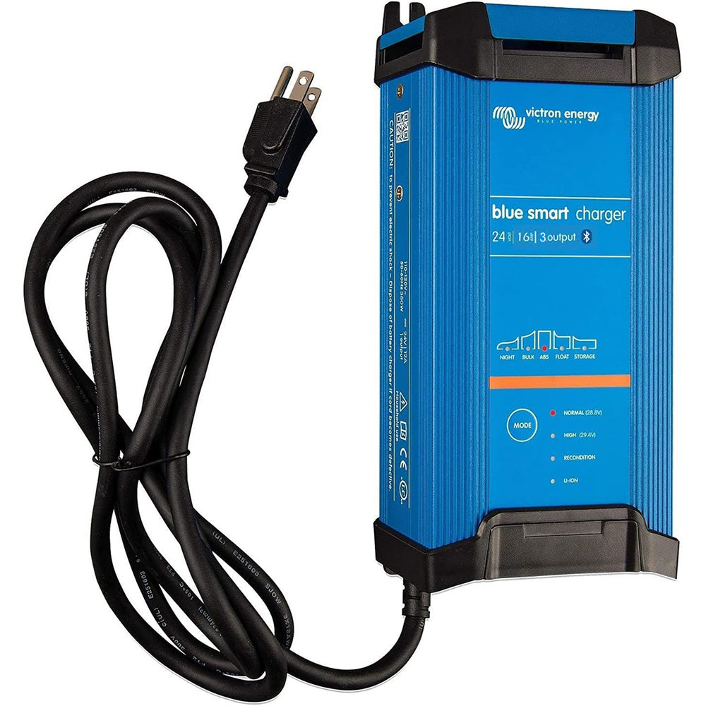Victron Blue Smart IP22 24VDC 16A 3 Bank 120V Charger - Dry Mount - Deckhand Marine Supply
