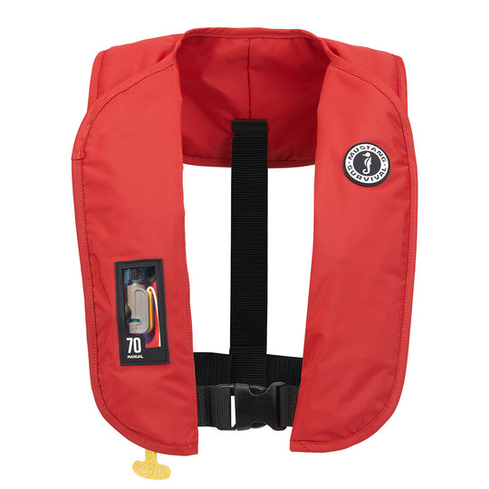 Mustang MIT 70 Manual Inflatable PFD - Red - Deckhand Marine Supply